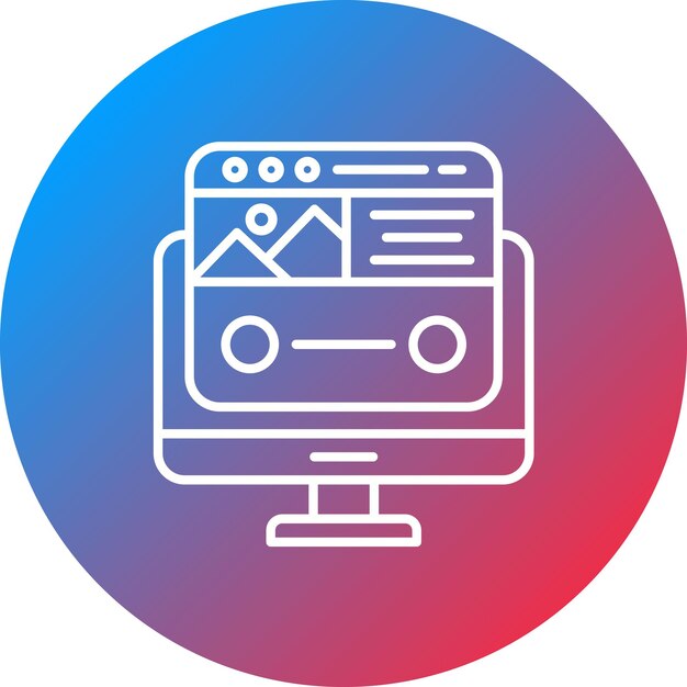 Imagen vectorial del icono de la página de aterrizaje Se puede utilizar para el marketing