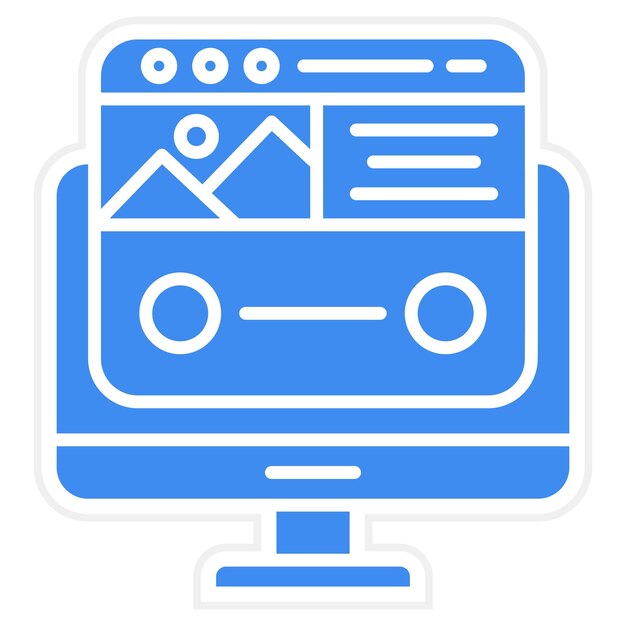 Imagen vectorial del icono de la página de aterrizaje Se puede utilizar para el marketing