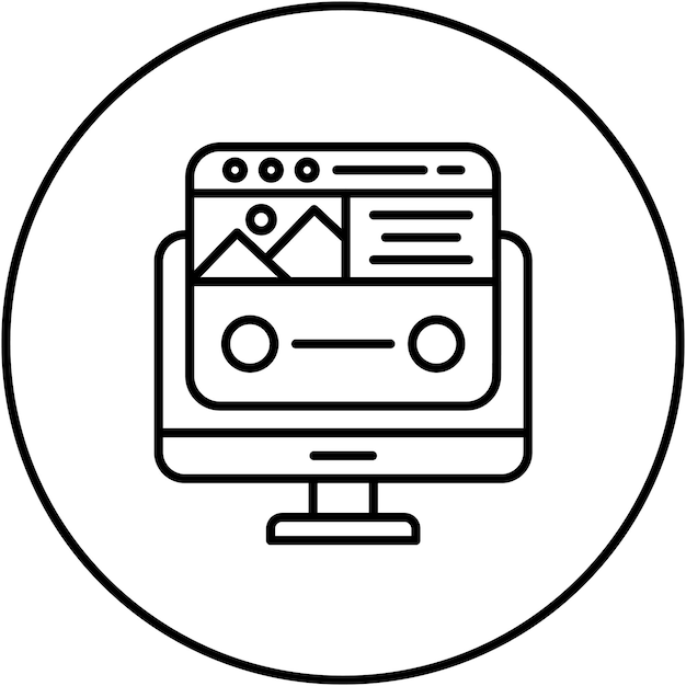 Imagen vectorial del icono de la página de aterrizaje Se puede utilizar para el marketing