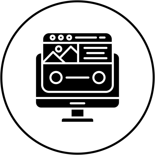 Imagen vectorial del icono de la página de aterrizaje Se puede utilizar para el marketing