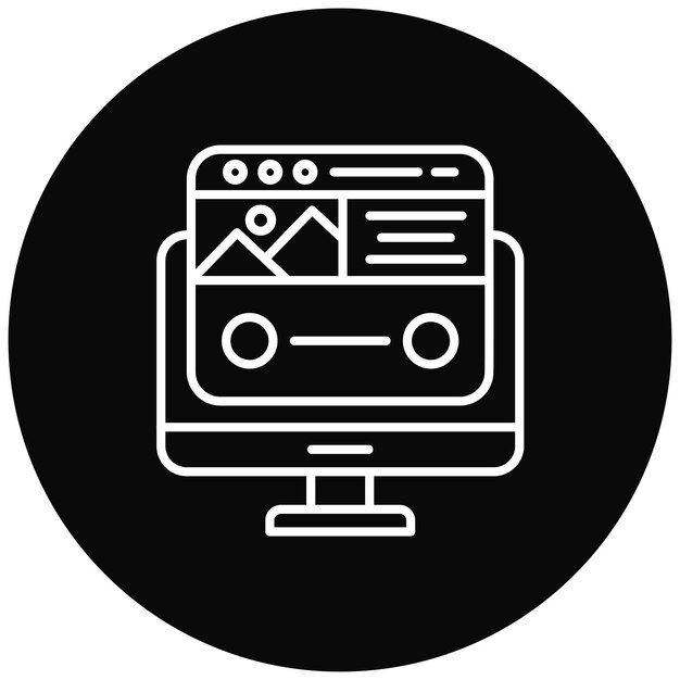 Imagen vectorial del icono de la página de aterrizaje Se puede utilizar para el marketing