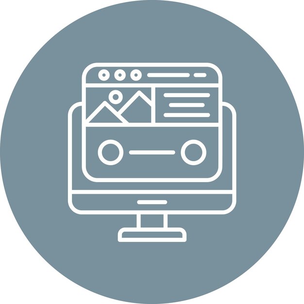 Imagen vectorial del icono de la página de aterrizaje Se puede utilizar para el marketing
