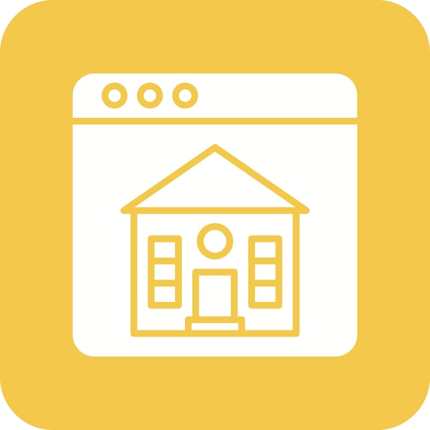 Imagen vectorial del icono de la página de inicio Se puede utilizar para el marketing en línea