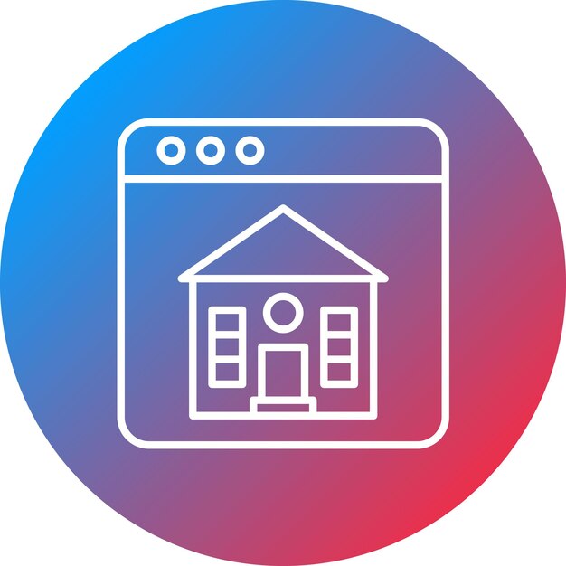 Imagen vectorial del icono de la página de inicio Se puede utilizar para el marketing en línea