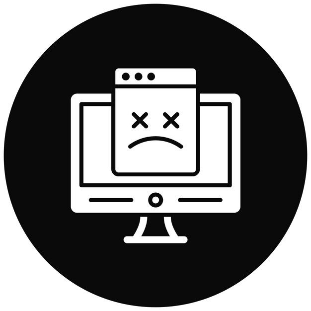 Imagen vectorial de icono de página no encontrada Puede utilizarse para No Código