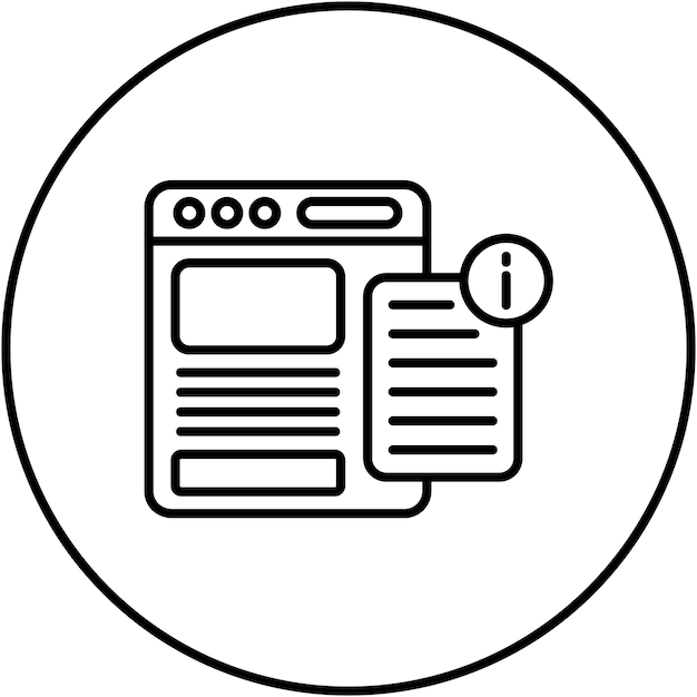 Imagen vectorial del icono de la página se puede utilizar para la redacción