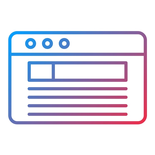 La imagen vectorial del icono de la página web se puede utilizar para la interfaz de usuario