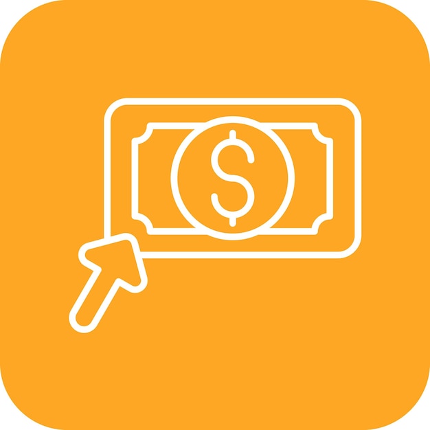 Imagen vectorial del icono de pago por clic Se puede utilizar para el marketing digital