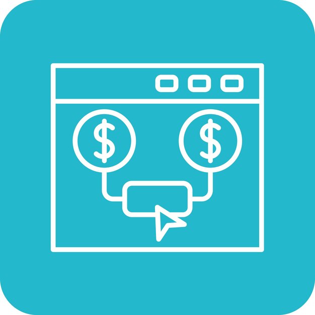Imagen vectorial del icono de pago por clic Se puede utilizar para SEO y SEM