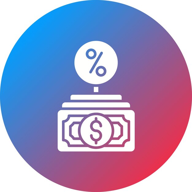 Imagen vectorial del icono de pago de dividendos Se puede utilizar para Finanzas