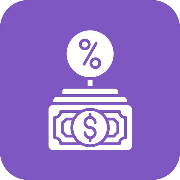 Imagen vectorial del icono de pago de dividendos Se puede utilizar para Finanzas