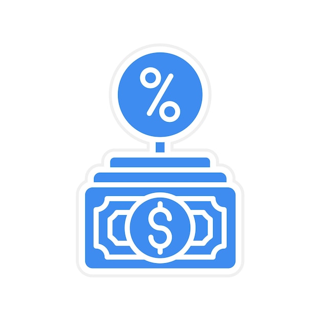 Imagen vectorial del icono de pago de dividendos Se puede utilizar para Finanzas