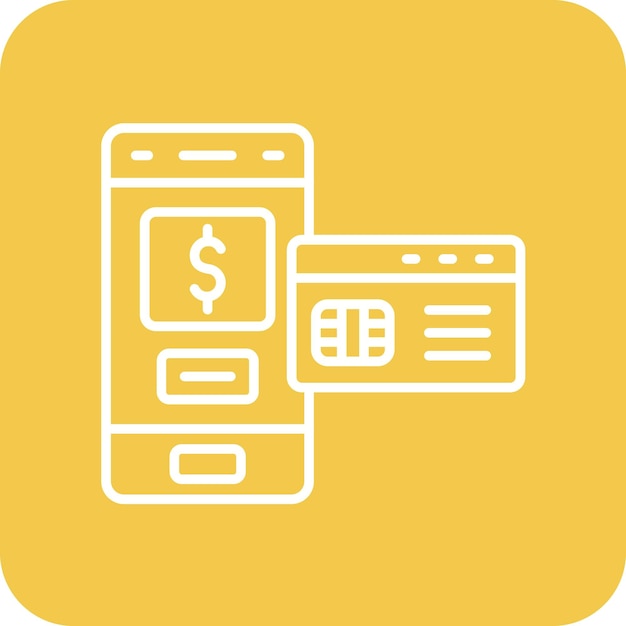 Imagen vectorial del icono de pago sin efectivo Se puede utilizar para la ciudad inteligente