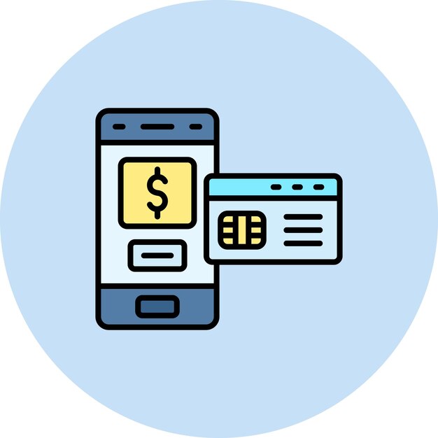 Imagen vectorial del icono de pago sin efectivo Se puede utilizar para la ciudad inteligente