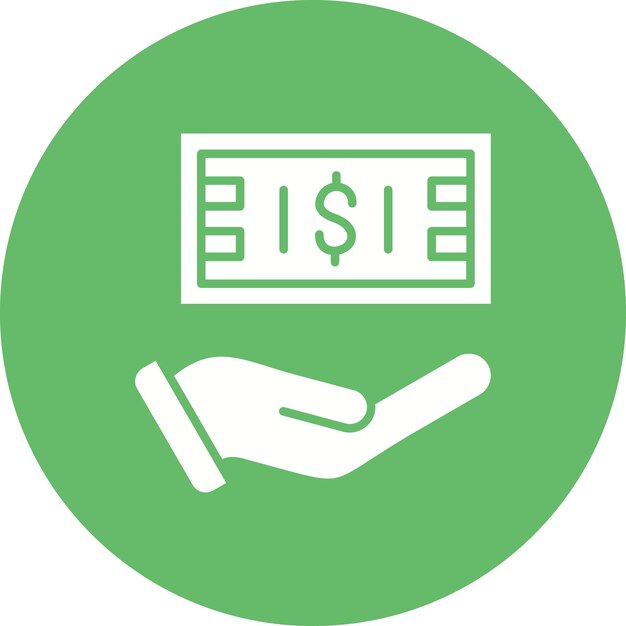 Imagen vectorial del icono de pago en efectivo Se puede utilizar para compras y comercio electrónico