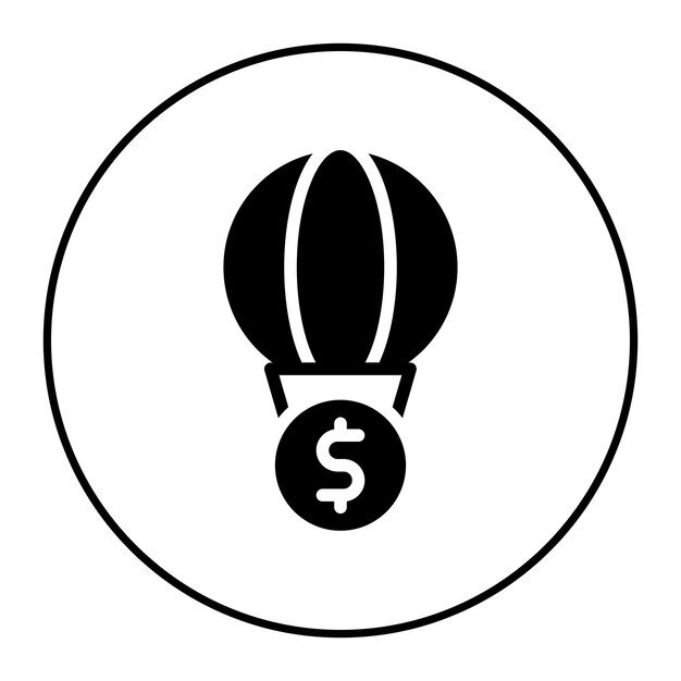 Imagen vectorial de icono de pago de globo Se puede utilizar para concesionarios de automóviles