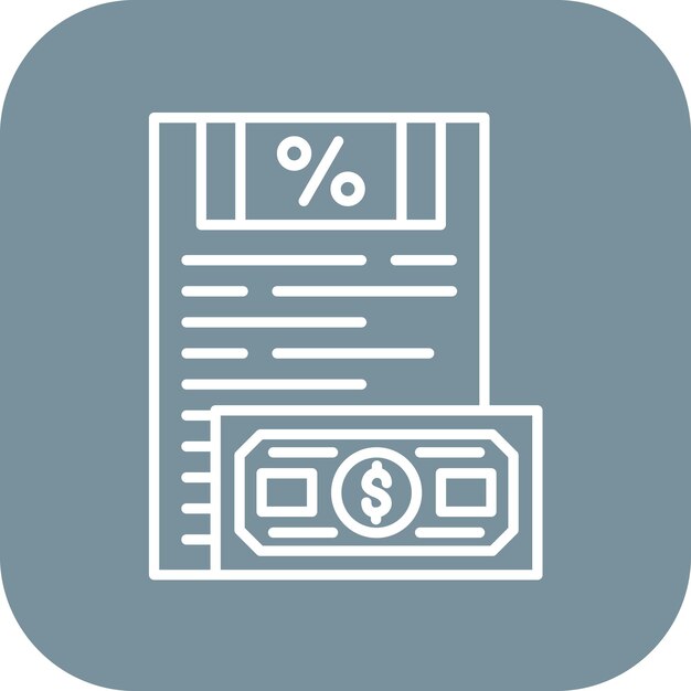 Imagen vectorial del icono de pago de impuestos Se puede utilizar para los servicios monetarios en línea