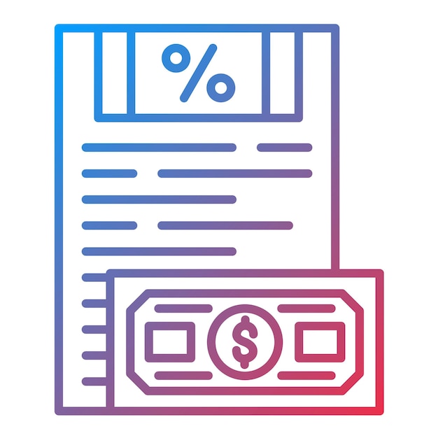 Imagen vectorial del icono de pago de impuestos Se puede utilizar para los servicios monetarios en línea