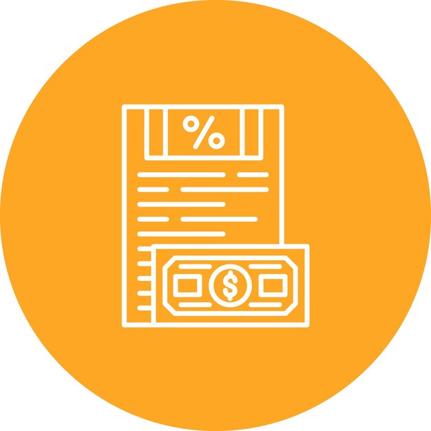 Imagen vectorial del icono de pago de impuestos Se puede utilizar para los servicios monetarios en línea