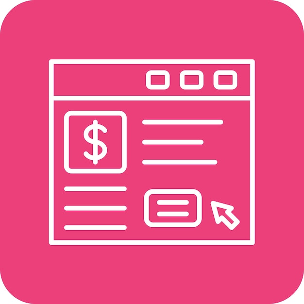 Imagen vectorial de icono de pago en línea Se puede utilizar para banca y finanzas