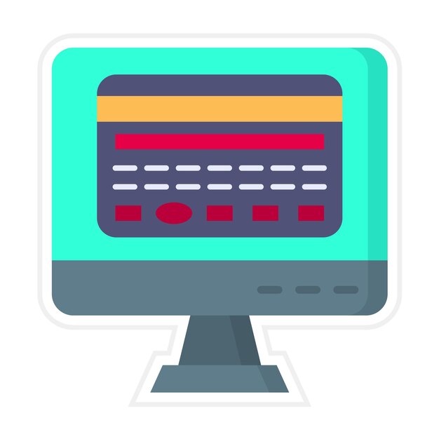 Imagen vectorial de icono de pago en línea Se puede utilizar para compras y comercio electrónico