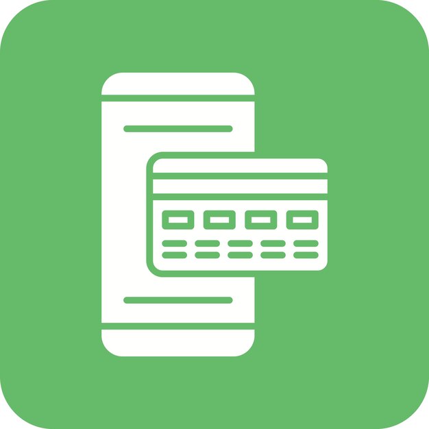 Imagen vectorial del icono de pago móvil Se puede utilizar para el marketing web