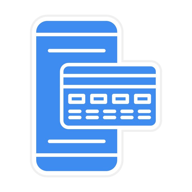 Imagen vectorial del icono de pago móvil Se puede utilizar para el marketing web