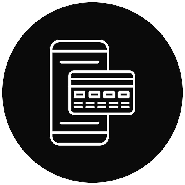 Imagen vectorial del icono de pago móvil Se puede utilizar para el marketing web
