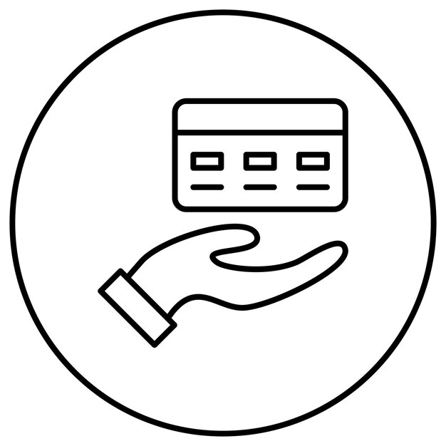 Imagen vectorial del icono de pago de tarjeta de crédito Se puede utilizar para el comercio electrónico