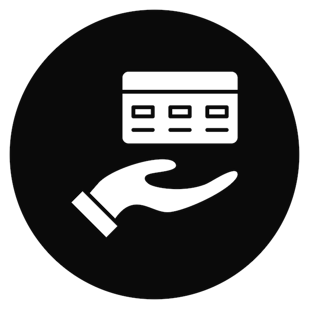 Imagen vectorial del icono de pago de tarjeta de crédito Se puede utilizar para el comercio electrónico