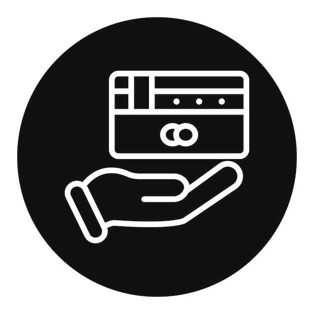 Imagen vectorial del icono de pago de la tarjeta de débito Se puede utilizar para el comercio minorista digital