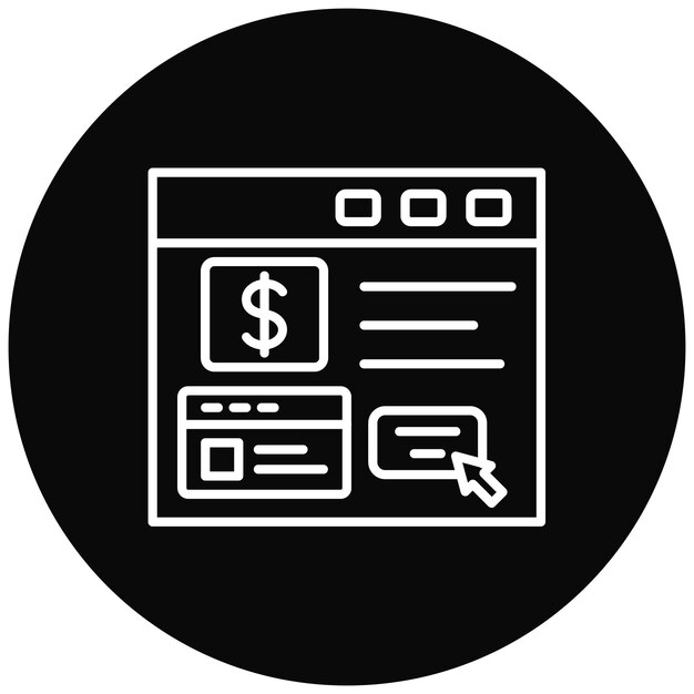 Imagen vectorial del icono de pago de tarjeta en línea Se puede utilizar para banca y finanzas