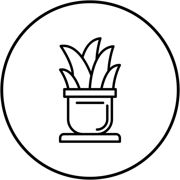 Imagen vectorial del icono de pájaro en la olla de flores Se puede usar para la primavera