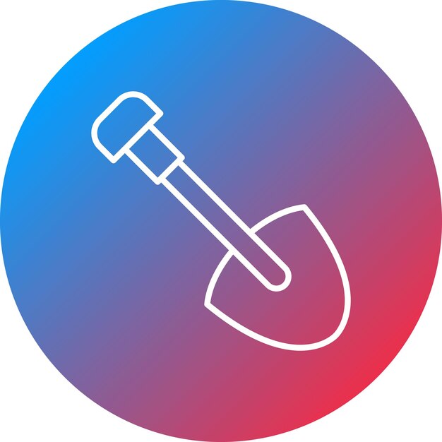 Imagen vectorial del icono de la pala Se puede utilizar para herramientas de construcción