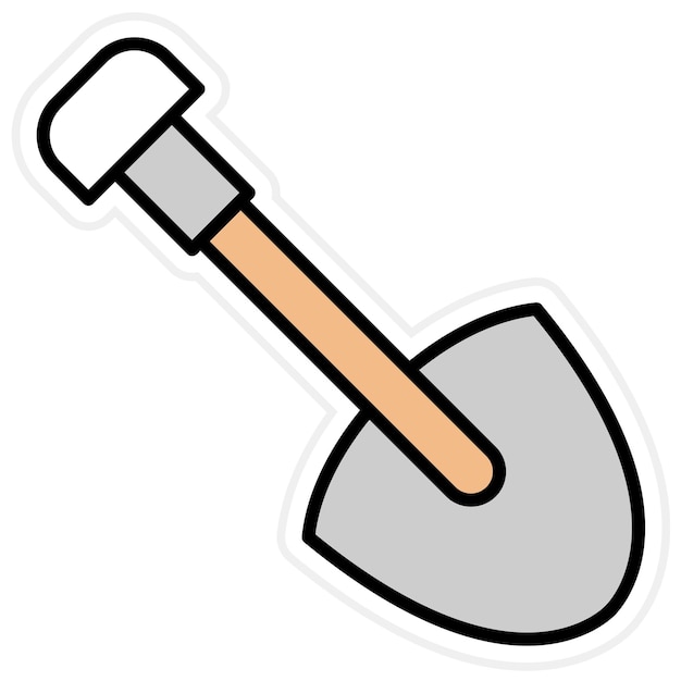 Imagen vectorial del icono de la pala Se puede utilizar para herramientas de construcción