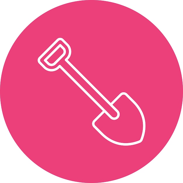 La imagen vectorial del icono de la pala se puede utilizar para la jardinería