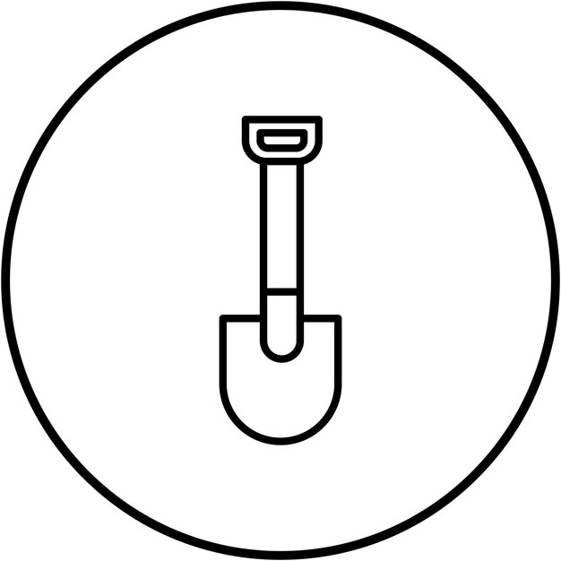 La imagen vectorial del icono de la pala se puede utilizar para la primavera