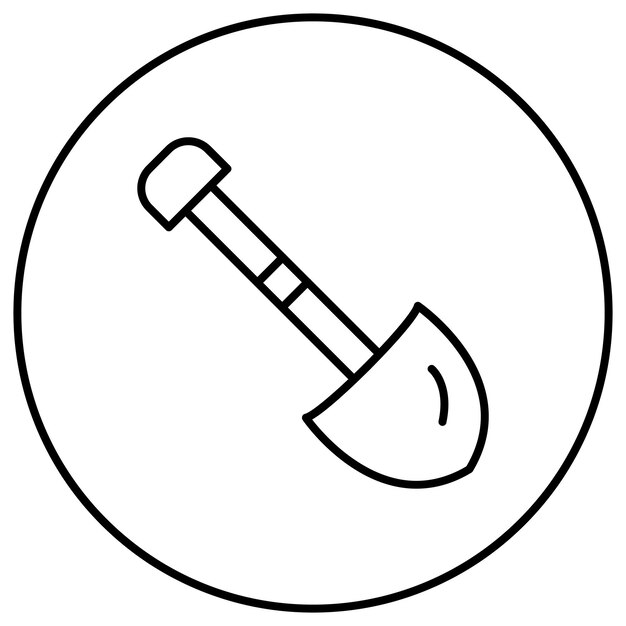La imagen vectorial del icono de la pala se puede utilizar para Village