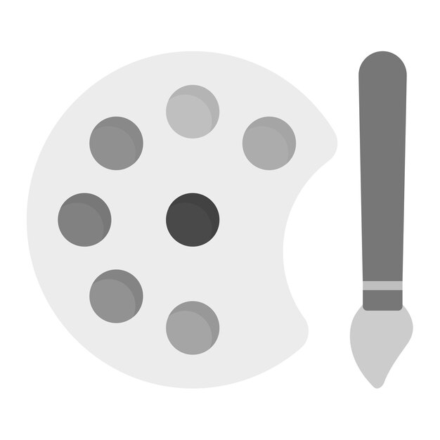 Imagen vectorial del icono de la paleta de colores Se puede utilizar para papelería de oficina