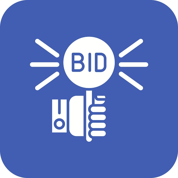 Imagen vectorial del icono de la paleta de ofertas Se puede utilizar para la Casa de Subastas