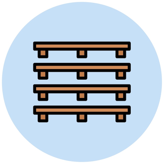 Imagen vectorial del icono de la paleta Se puede utilizar para el almacén