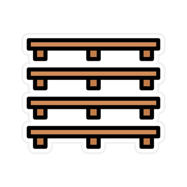 Imagen vectorial del icono de la paleta Se puede utilizar para el almacén