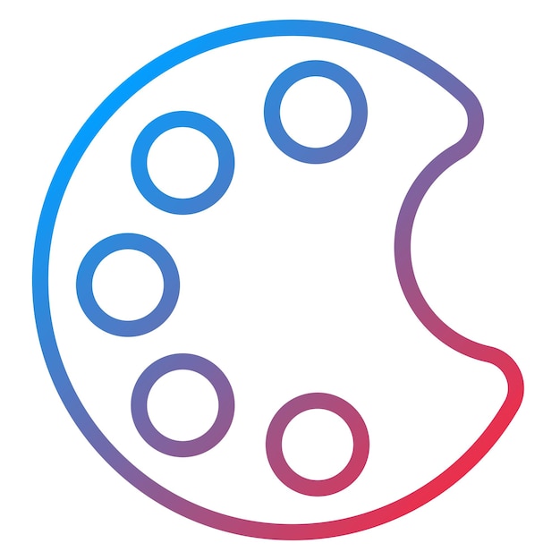 Imagen vectorial del icono de paleta Se puede utilizar para la impresión