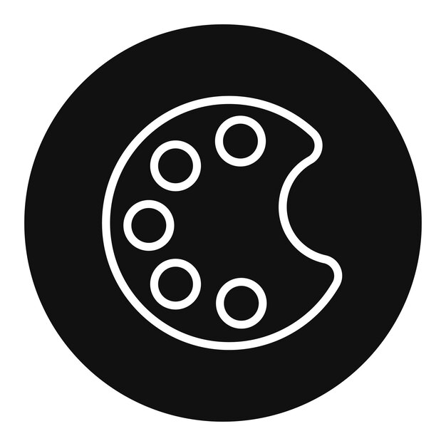 Imagen vectorial del icono de paleta Se puede utilizar para la impresión
