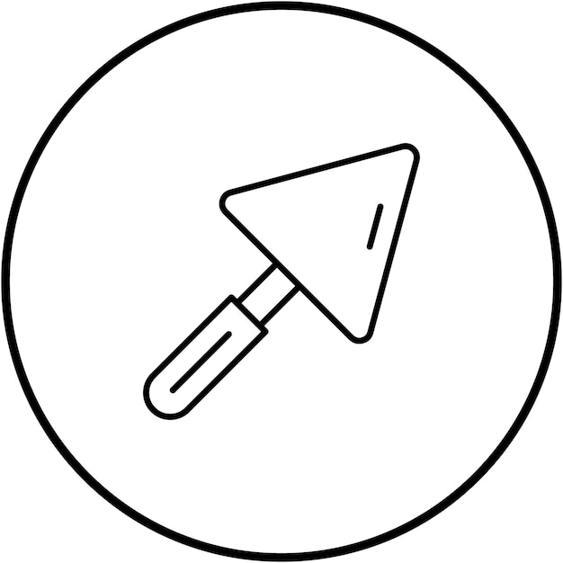 Imagen vectorial del icono de la paleta de yeso Se puede utilizar para herramientas de construcción