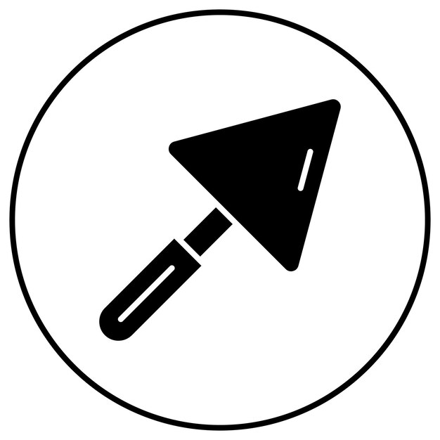 Imagen vectorial del icono de la paleta de yeso Se puede utilizar para herramientas de construcción