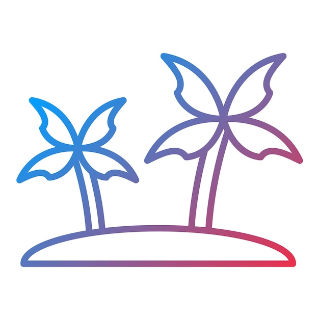 La imagen vectorial del icono de Palm Island se puede usar para Dubai