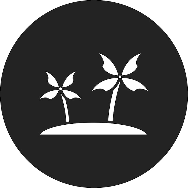 La imagen vectorial del icono de Palm Island se puede usar para Dubai