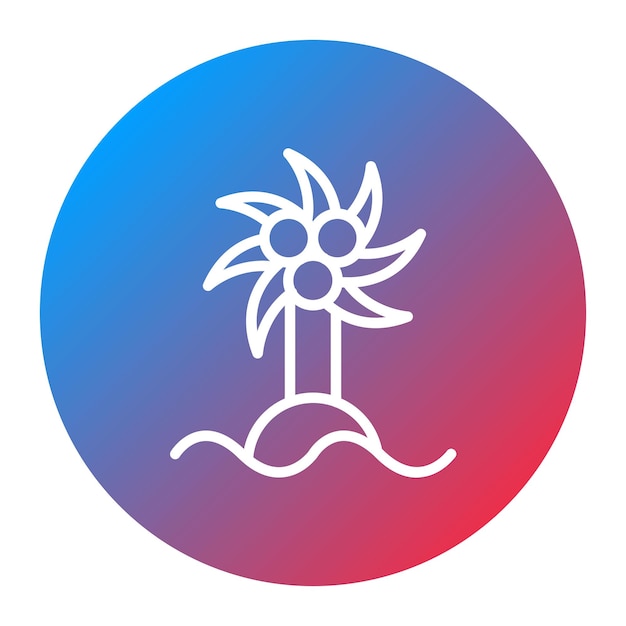 Imagen vectorial del icono de la palma de crucero Se puede usar para el crucero
