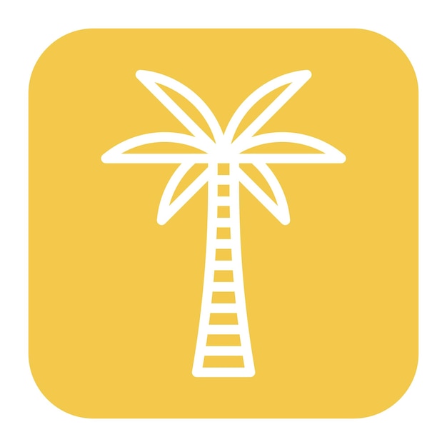 Imagen vectorial del icono de la palmera de la fecha Se puede usar para el Año Nuevo Islámico